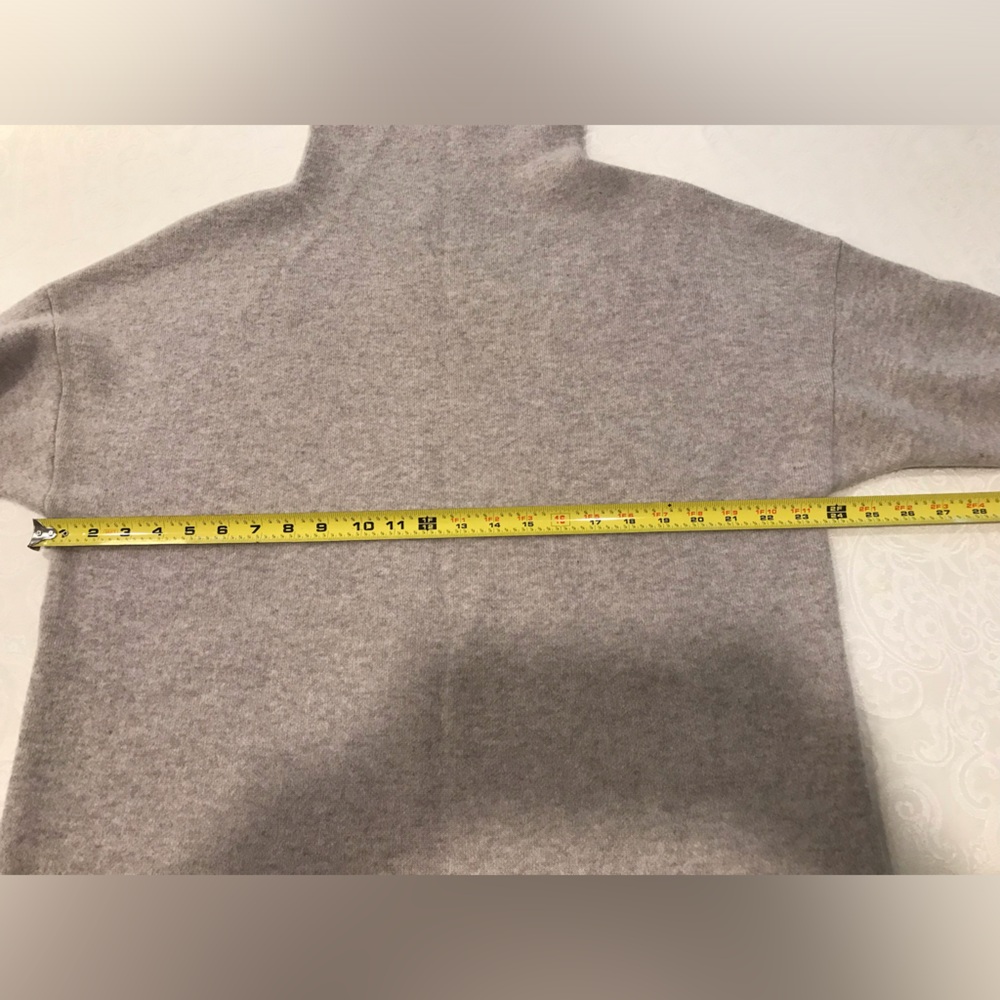 NEW!NORDSTROM SIGNATURE Long Sleeve 95% Cashmere Sweater Dress Tan SZ L - Picture 9 of 14